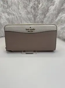 Pre-owned Kate Spade Leather small leather goods White/Beige Wallet