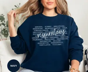 Respiratory Therapist T-Shirt Or Sweatshirt , Respiratory Nurse Therapy Tech Coworker shirt, Birthday Christmas Graduation, RN anesthesia Shirt Cotton Fabric