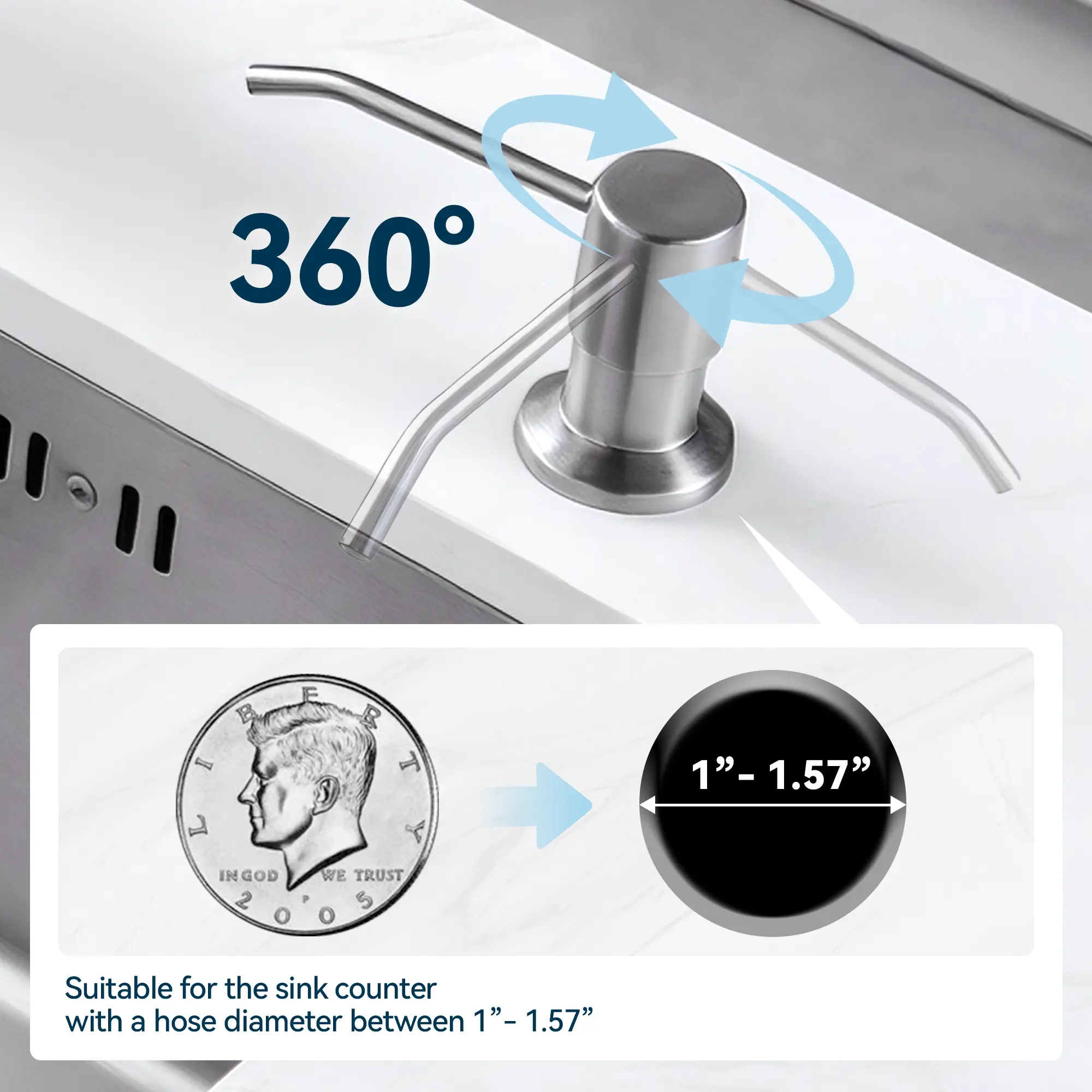 Kitchen Hack - Sink Soap Dispenser Tube Kit, with 47" Tube Hose and Check Valve for Prevent Backflow for Countertop Dispensador De Jabon de Cocina Kitchen Sink Accessories Home Goods Water White Silicone Bottle Container Installation Pump Outdoorfun Kitchen Hack - Sink Soap Dispenser Tube Kit, with 47" Tube Hose and Check Valve for Prevent Backflow for Countertop Dispensador De Jabon de Cocina Kitchen Sink Accessories Home Goods Water White Silicone Bottle Container Installation Pump Outdoorfun