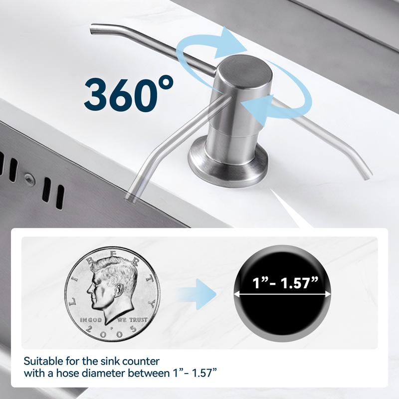 Kitchen Hack - Sink Soap Dispenser Tube Kit, with 47" Tube Hose and Check Valve for Prevent Backflow for Countertop Dispensador De Jabon de Cocina Kitchen Sink Accessories Home Goods Water White Silicone Bottle Container Installation Pump Outdoorfun Kitchen Hack - Sink Soap Dispenser Tube Kit, with 47" Tube Hose and Check Valve for Prevent Backflow for Countertop Dispensador De Jabon de Cocina Kitchen Sink Accessories Home Goods Water White Silicone Bottle Container Installation Pump Outdoorfun