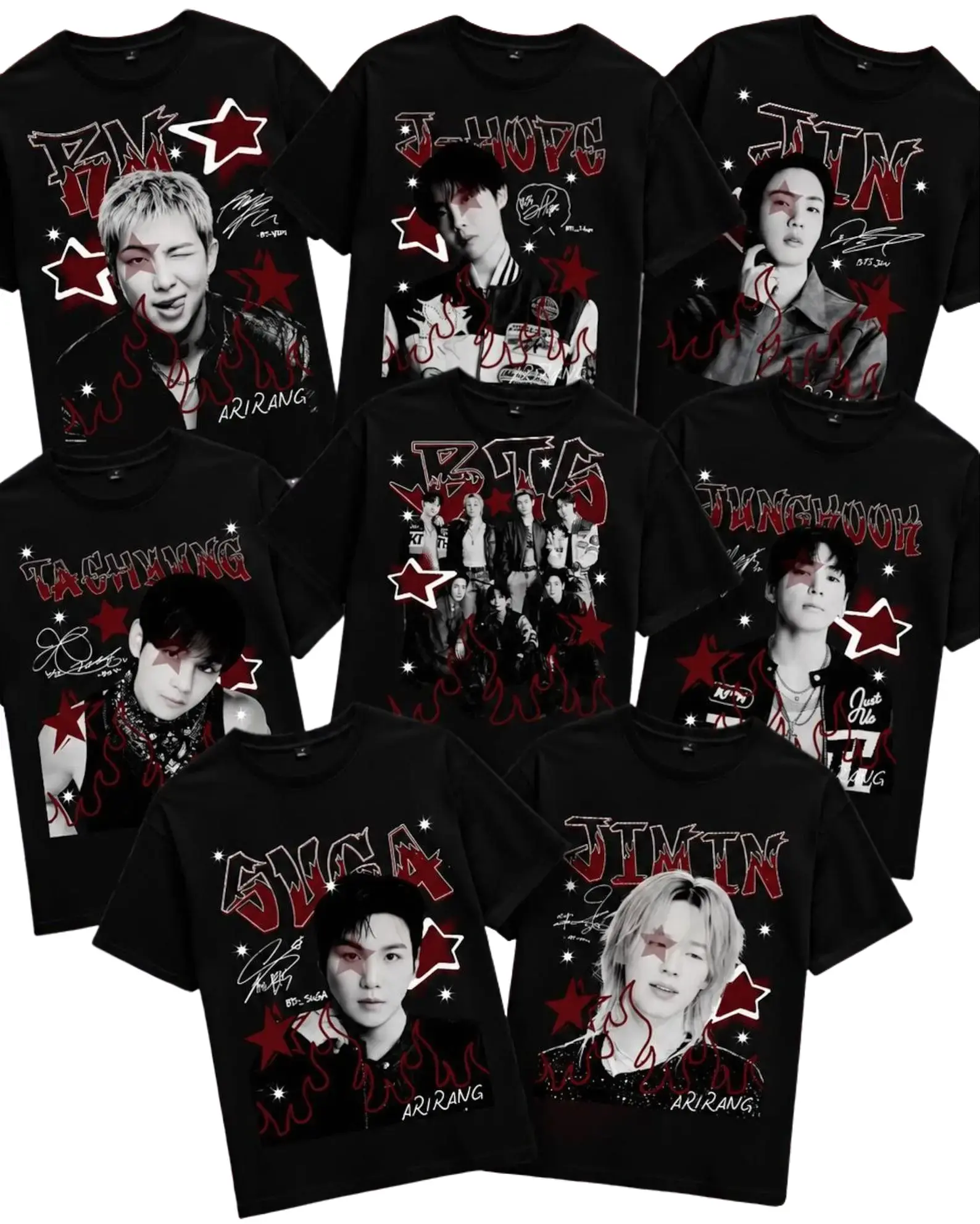 Comfort Colors Kpop World Tour Shirt, Custom 7 Members Graphic Unisex T-Shirt, Trendy Fashion Clothing