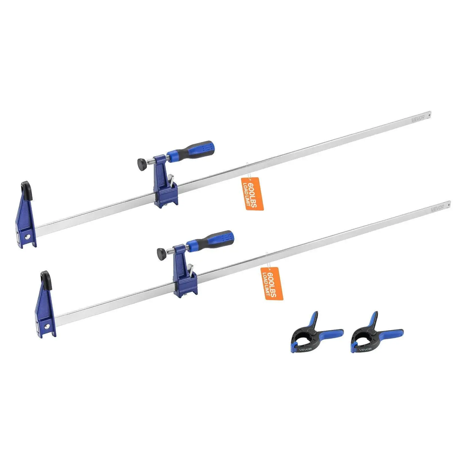 【DealsForYouDays】VEVOR Bar Clamps for Woodworking, 2-Pack 36 inch Opening, Lockable F-Clamp with 600 lbs Load Limit, 2-1/2 inch Depth, Cast Iron and Carbon Steel, Easy to Use, Wood Clamps for Woodworking Metal Working