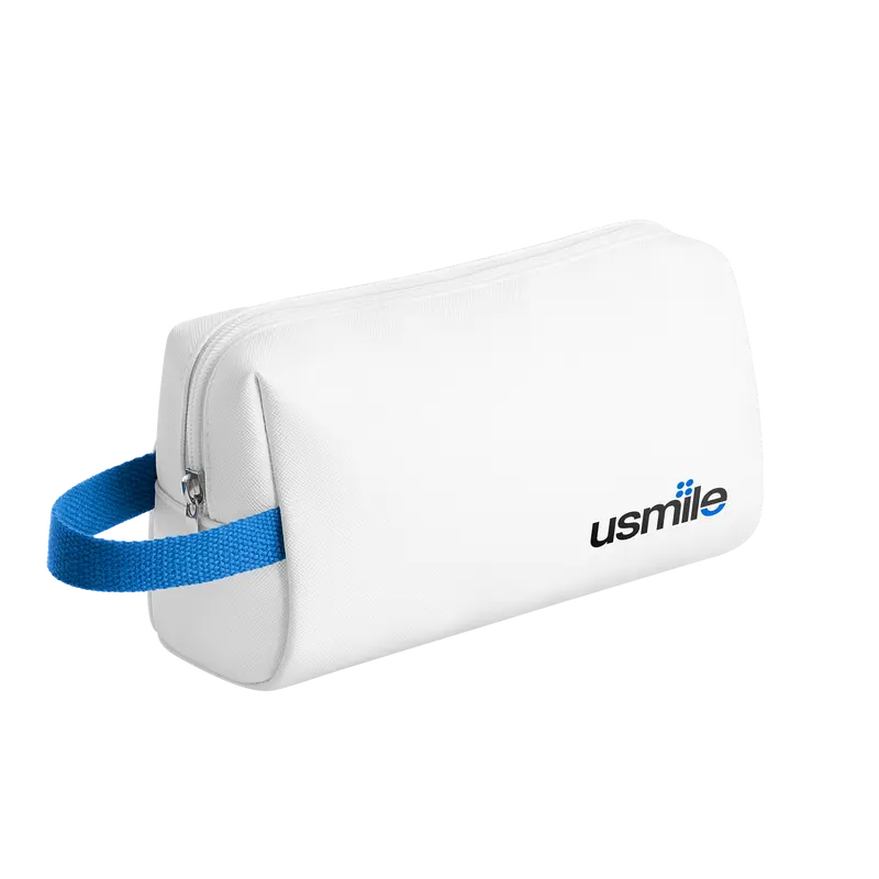 usmile PU Toiletry Bag - Multifunctional, Portable Zipper Organizer Pouch for Hassle-Free Travel, Stylish and Practical Compact Toiletry Bag That Fits Electric Toothbrush, Water Flosser