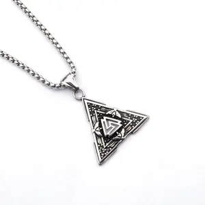 Valknut Pendant Viking Valknut Triad Necklace vintage necklace