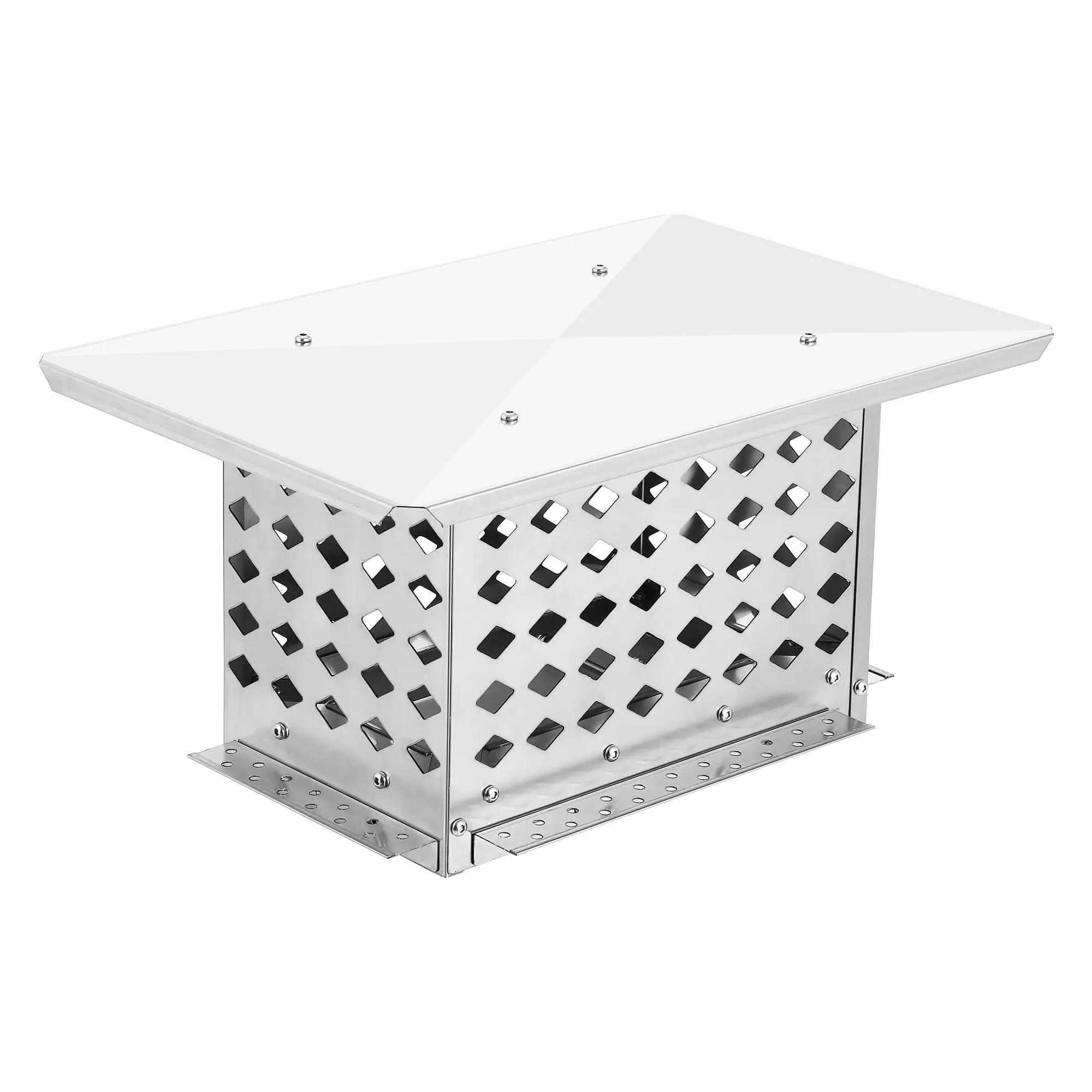 Garvee Chimney Cap, 8" x 13" Chimney Cover, Adjustable Bottom Stainless Steel Single Bolt Chimney Fireplace Cover with Practical Accessories & Easy Installation, for Protection from Birds, Debris, Rain, Snow