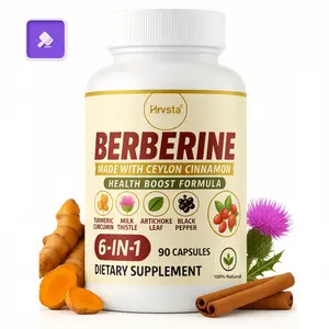 $1 AUCTIONS Berberine with Ceylon Cinnamon, Turmeric, Milk Thistle, Artichoke, Black Pepper - 90 Count