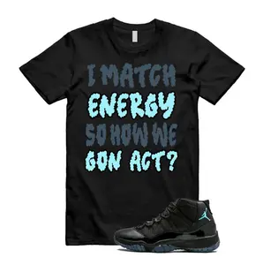 11 Gamma Shirt Men, Black Shirt Matching 11 Gamma Blue Sneaker, Gamma Blue 11s Shirt, Classic style, Crew Neck Comfortable Short Sleeve Tee, Unisex Shirt Gift