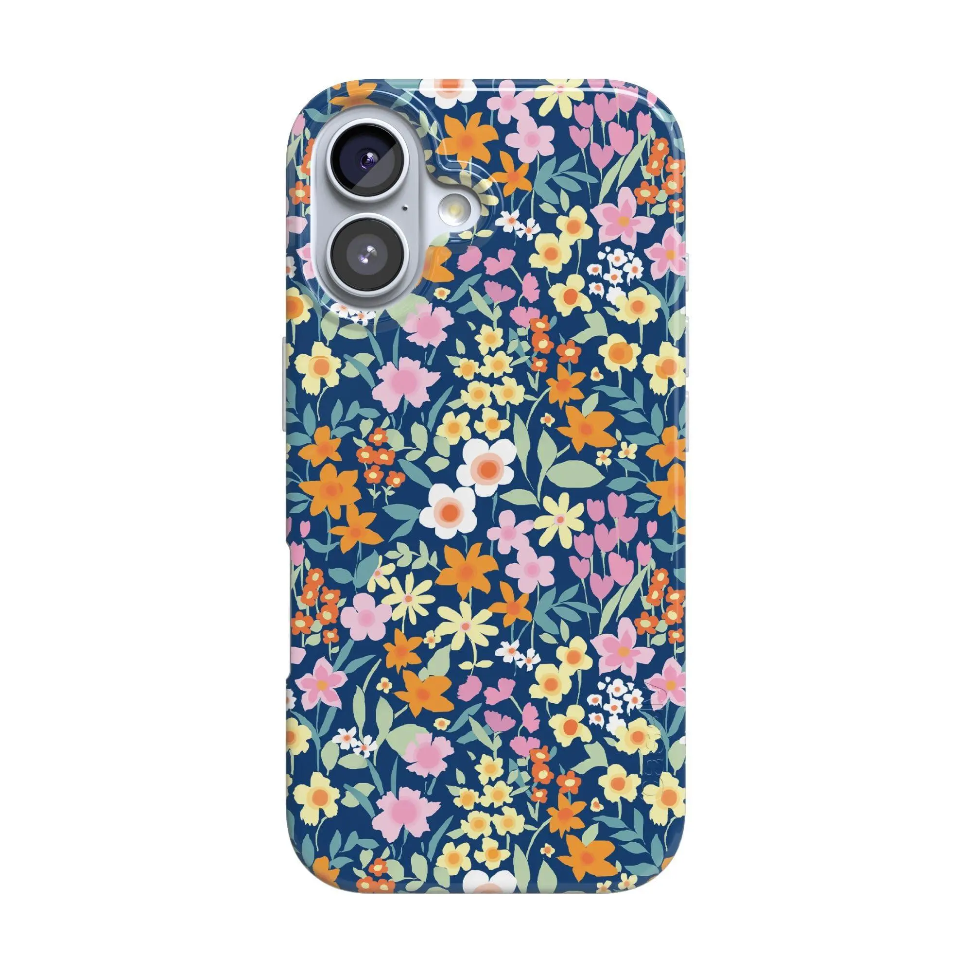 Casely iPhone 17 Case | Full Bloom | Navy Floral | Compatible with MagSafe | Classic Ultra Thin Design