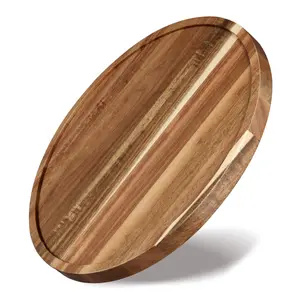 KITEISCAT Acacia Wood Lazy Susan Organizer Turntable, 12 Inch Rotating Lazy Susan for Cabinet, Table Top, Pantry, Vanity Countertop, Kitchen Organization - Spice Spinner, Makeup Organizer