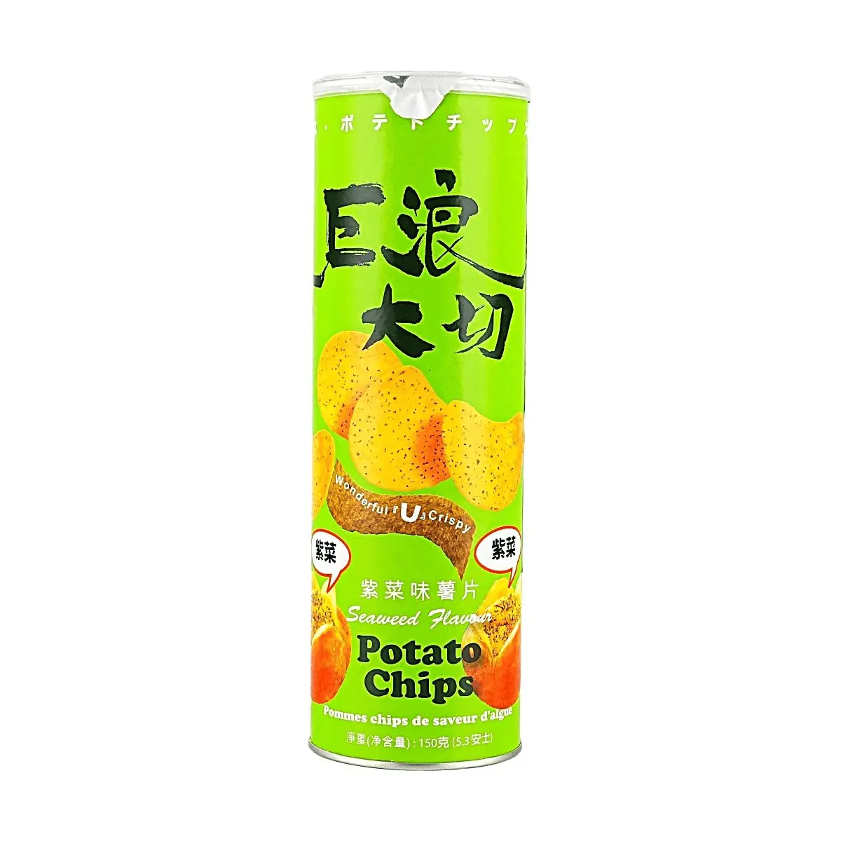 HKEDO Seaweed Flavor Potato Chips 150g - Crispy & Savory Snack Pack