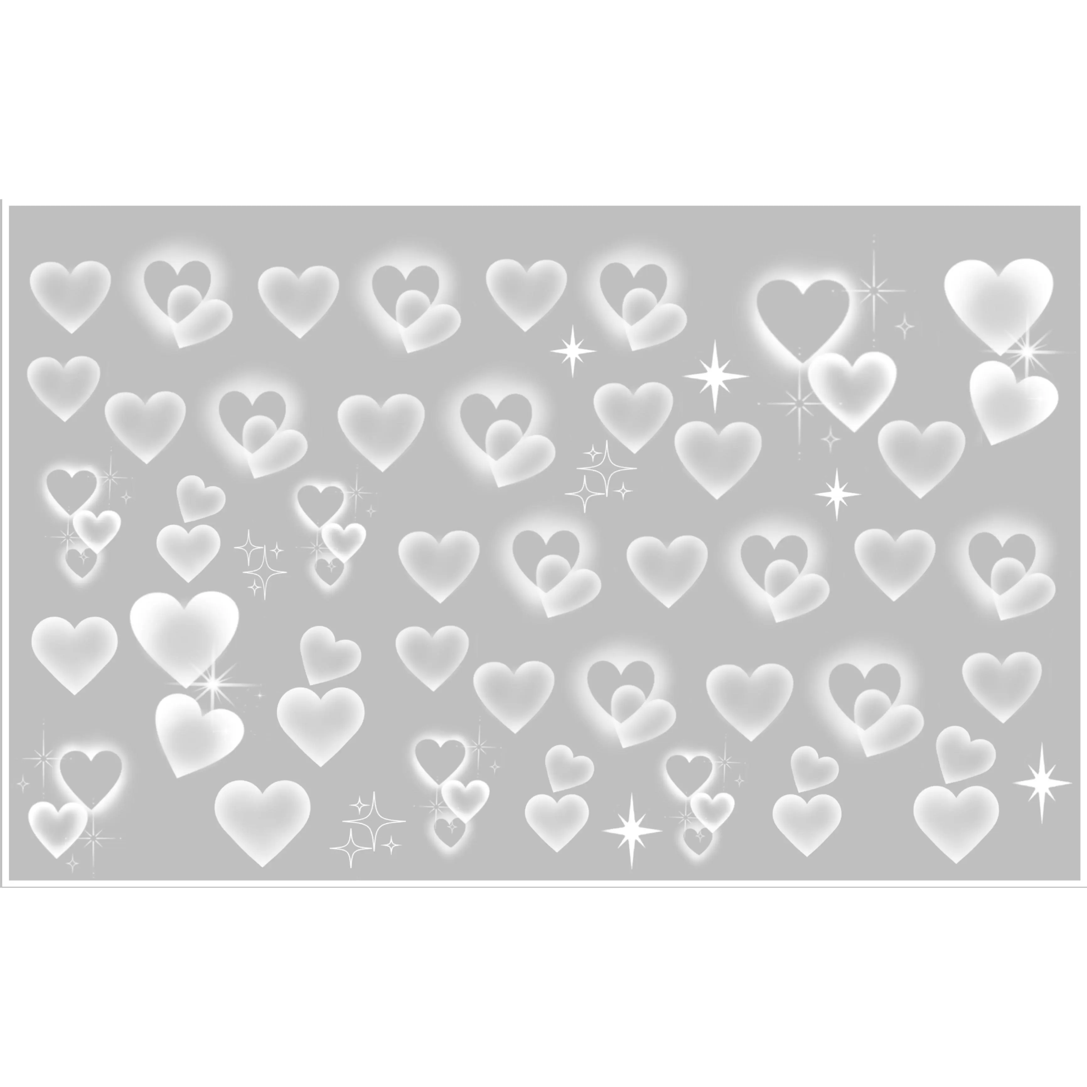 Airbrush Hearts 24 - Water Decal(V3)