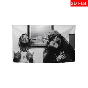 2D Flat Banner Suicide Music Theme Flag, Indoor & Outdoor Decor for College Dorms, Parties, Travel, Filming, Events, Festivals