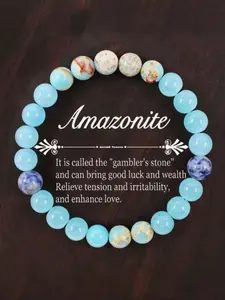 Bohemian Energy Healing Crystal Bracelet for Men & Women, Fashionable Beach Vacation Style Jewelry, Perfect Gift for Friends, Dainty Crystal Bracelet