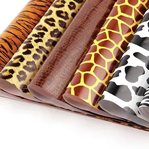 10 Pack Animal Print Gift Wrapping Paper, 20x28 Inch (50x70cm) Luxury Safari Leopard Cow Zebra Tiger Giraffe Patterned Wrap for Birthday, Jungle Theme Party, DIY Craft Flat Sheets