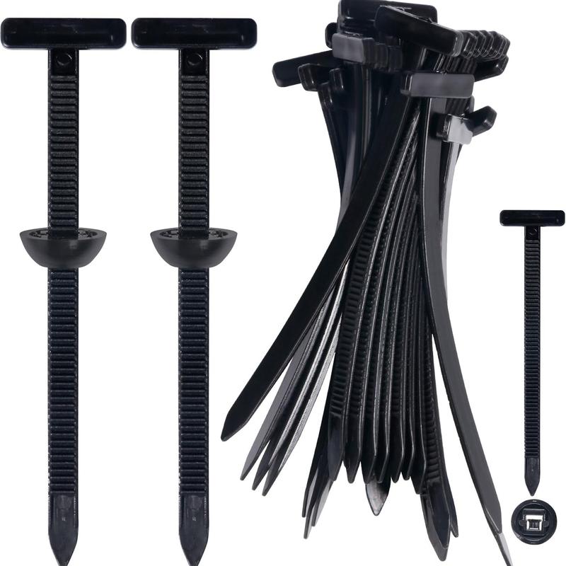 Nylon Zip Tie Wraps, Self-Locking Rivet Design, UV Resistant Cable Ties for Car Bumper & Mudguard Use, Pack of 50