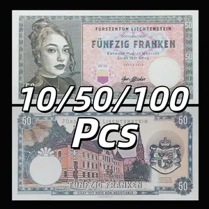10/50/100 Pcs Liechtenstein 50 Value Prop Money, Necklace Girl Illustration Coins, Role-Playing Games, Board Games, Educational Toys
