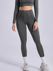Women's solid color three-dimensional high waist yoga pants tight hip lifting sports running quick-drying fitness pants suitable for fitness training and outdoor sports