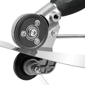 Upgraded Electric Drill Plate Cutter, Metal Shear Drilling Attachment, Electric Plate Cutter with Adapter for Cutting Flat Metal Plates of Iron, Steel, Copper, Aluminum, Etc.
