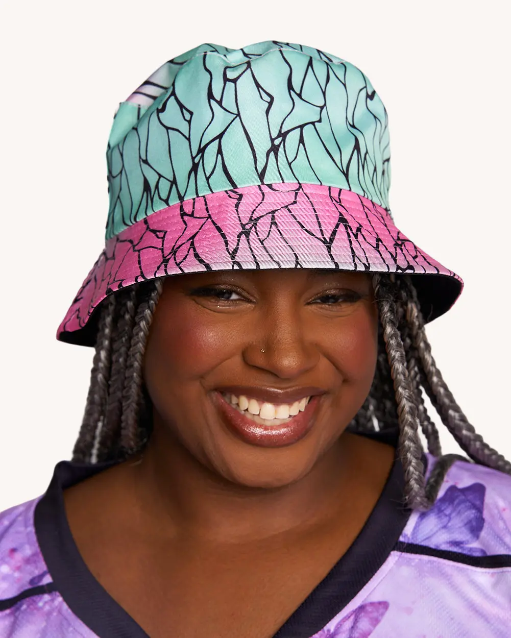 Butterfly Dance Print Stash Bucket Hat