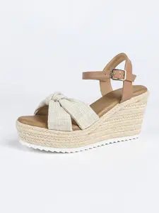 Women's Bohemian Linen Eva Wedge Sandals, Bohemian Style Sandals, Summer Vacation Daily Casual Thick Sole Shoes, Comfortable and Stylish Footwear for All Seasons
