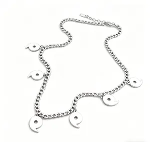 Naruto Magatama Necklace, Stainless Steel Anime Ninja Pendant, Unisex Cosplay Choker Jewelry, Otaku Gift for Naruto Fans Men Women Teens