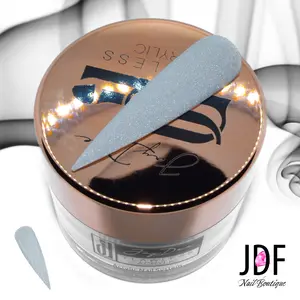 JDF Shimmer Acrylic Powder 'Sterling Silver' 1oz/28g Premium Adhesion & Bubble-Free, Long Lasting, Non-Yellowing; Beginner/Advanced Nail Tech / Nail Artist / Manicurist