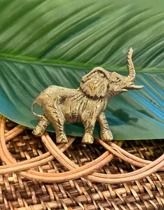 Majestic Elephant Brass Ring