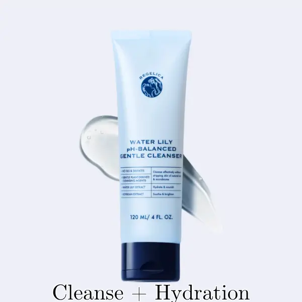 Regelica Water Lily pH-Balanced Gentle Cleanser - Soothing & Antioxidant Skin Repair Facial Cleanser