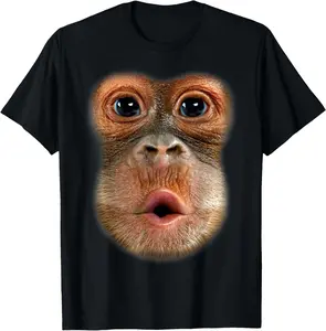 Monkey Stomach Funny Meme Cool Trending Viral Video T-Shirt T-Shirt Pure Cotton Graphic Tees: Unisex Gifts for Men Menswear Soft