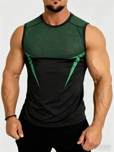 New American Print Summer Fitness Vest, Breathable Casual Running Sleeveless Top, Fashion Comfort Quick-Dry Wear, Ideal for Daily Slow Run Gym