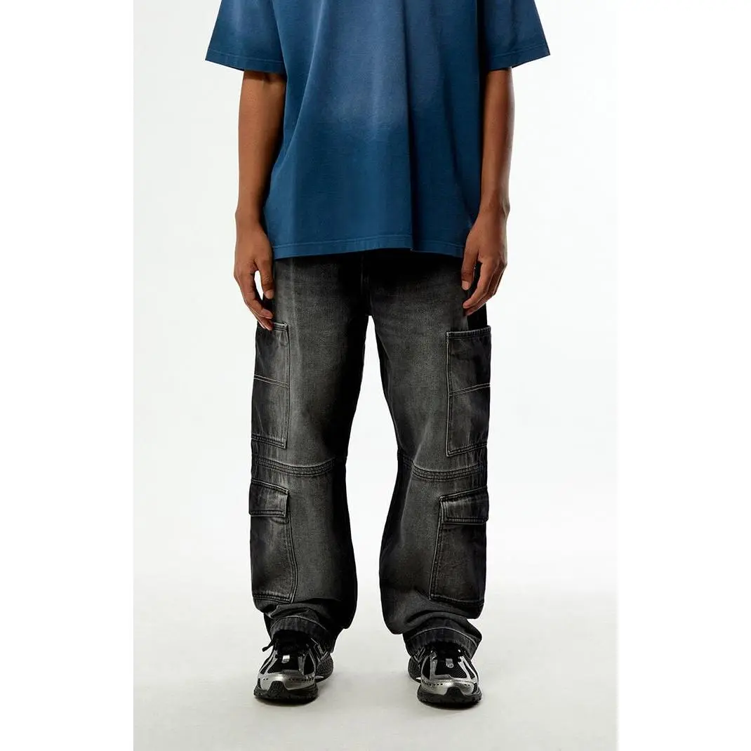Pacsun Men's Dylan Baggy Jeans Cargo Faded Black
