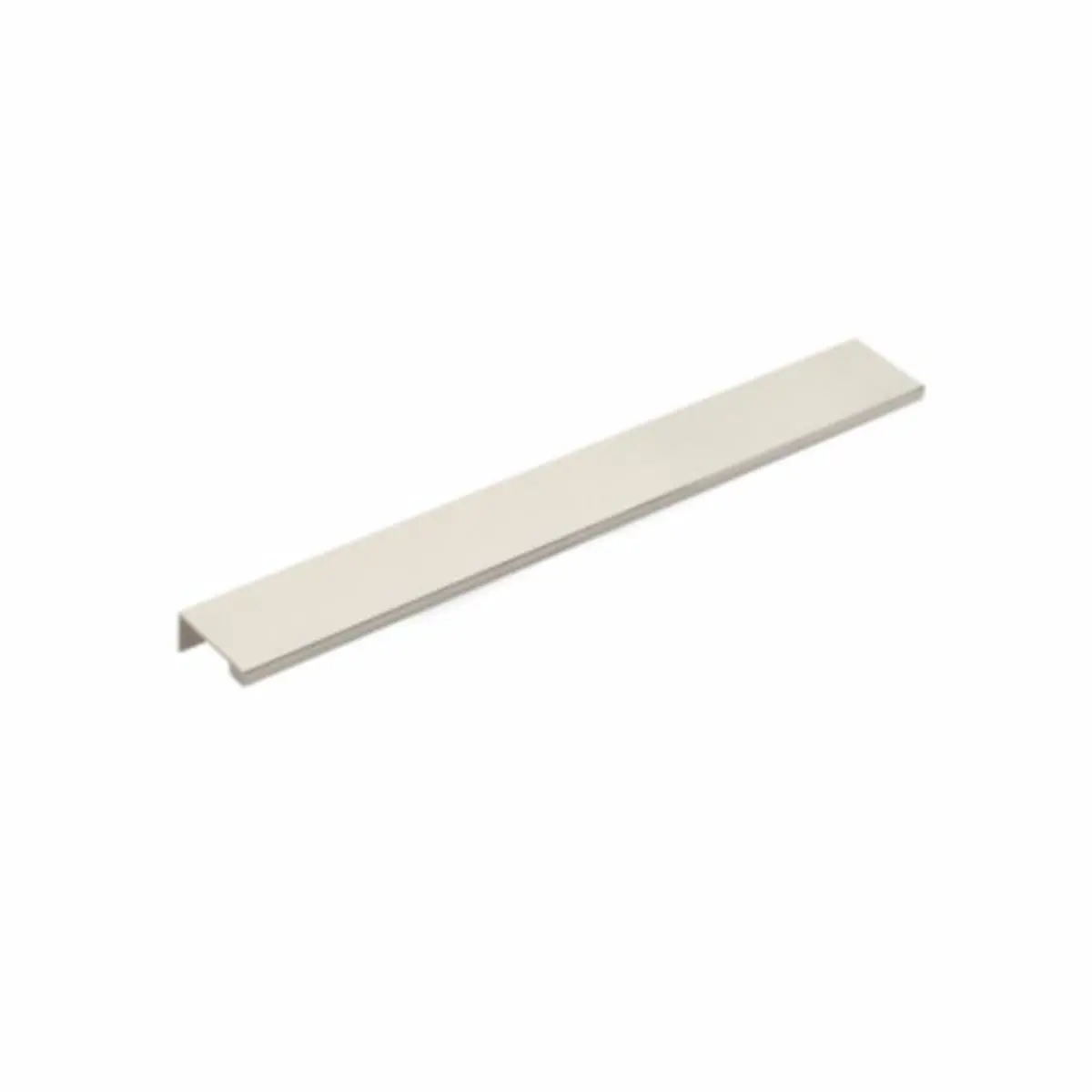 Emtek 87150US14 Brass Cabinet Edge Pull - 12 in. Center to Center, Bright Nickel Finish, Cabinet Pulls with Included Installation Screws, Luxurious Texture, Luxurious Look Texture