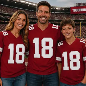 Cardinal Red Football Jersey Custom Name Number Shirt for Loyal Game Day Fans & Family Gifts 9ZM
