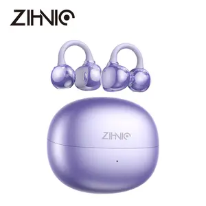 ZIHNIC M108 Clip-on Earbuds,Open Ear Earbuds WirelessBluetooth 5.4,Lightweight Open Ear Headphones with C-Shaped Bridge,Slim Hook,50H Battery,Waterproof,forGlasses Wearers and Workouts
