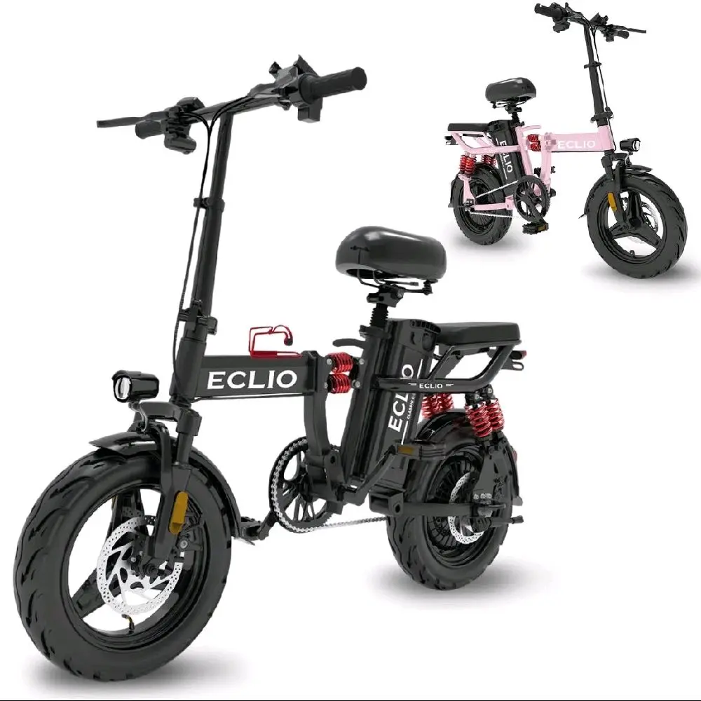 Eclio 14" Folding Electric City Bike for Adults - 800W Peak Motor, 25MPH Max Speed