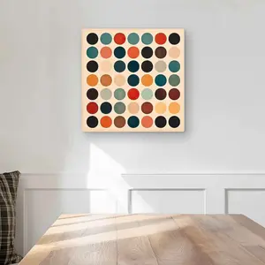 212 MAIN Geometric Army-Green Aluminium Metal Circle Wall Art Print, 16x16 in, Lightweight Minimalist Artistic Abstract Art Home Decor for Room Accents