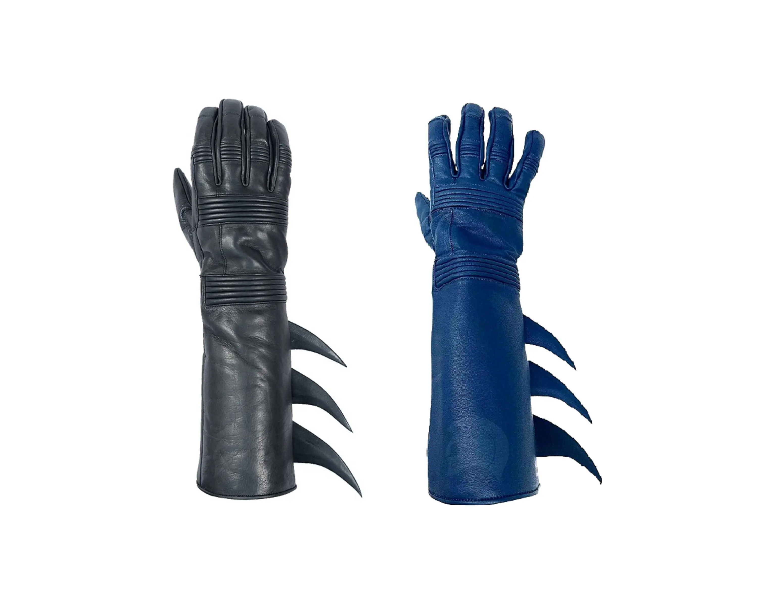 Superhero Bat Style Gloves Michael Keaton Returns Bats Comics Leather Cosplay Dark Black Blue Knight LEATHER