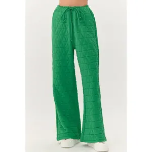 Green Quilted Pants