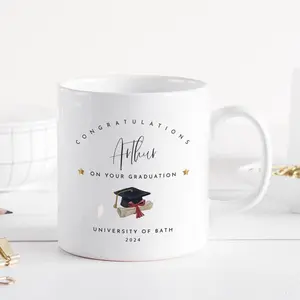 Personalised Graduation Mug with Name and Year Custom University Gift for Graduate Keepsake Coffee Cup Congratulations Present Idea b7q3jhxwm29y