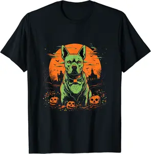 Pitbull Zombie Halloween Costume Dog Puppy Men Women Kids T-Shirt - Stephengriff Shop 66B0CBS44LRD