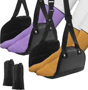 2PCS Foot Hammock for Plane Travel, Airplane Foot Hammock to Relax Your Feet,Airplane Travel Accessories, Long Flight Must Haves, Airplane Essentials