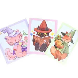 Cute Witch Animal Mini Prints!