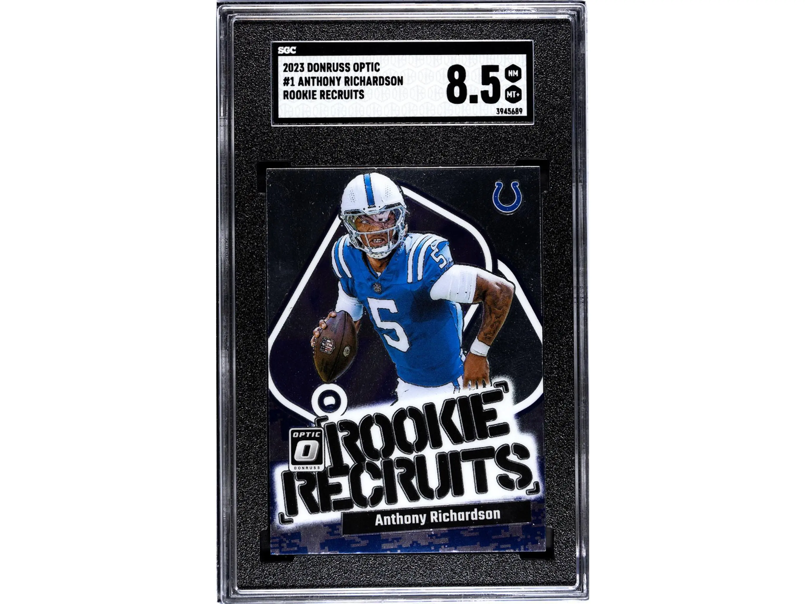 2023 Donruss Optic #1 Anthony Richardson Rookie Recruits SGC 8.5
