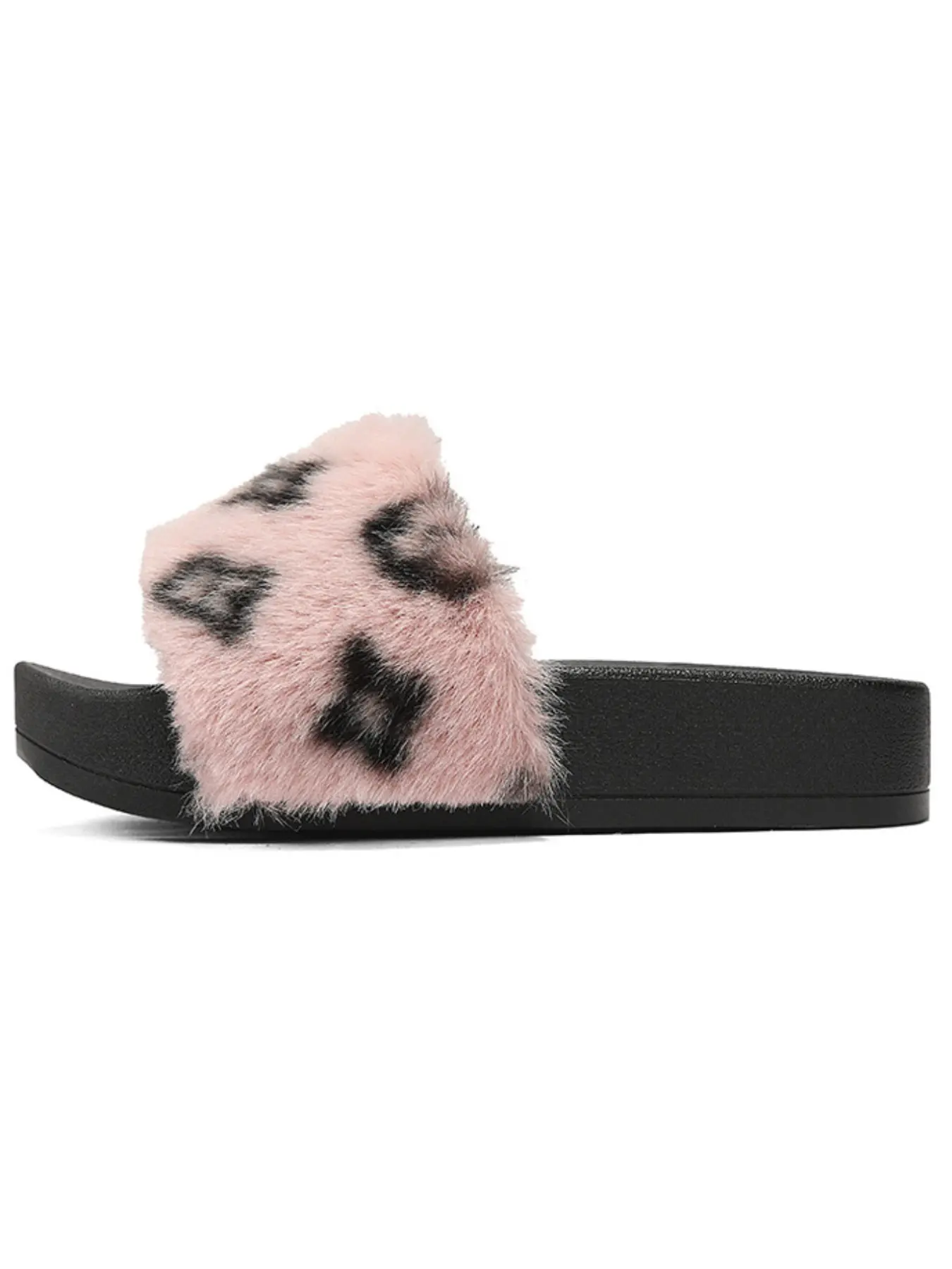 Perfect Valentine's Day Gift, Women's Casual Fashion Thick Sole Comfort Slide Sandals, Faux Fur Slippers, Size Down, Heightening Comfort, Beach & Daily Use, Footwear, Slipper, Soft, Trendy Casual Slippers