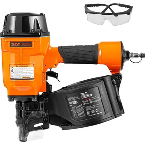 VEVOR Coil Siding Nailer MCN70, 1-3/4" to 2-3/4" 15 Degree Pneumatic Siding Nail Gun, 70-120PSI Air Coil Nailer for Pallet, Crating, Framing, Siding and Fencing