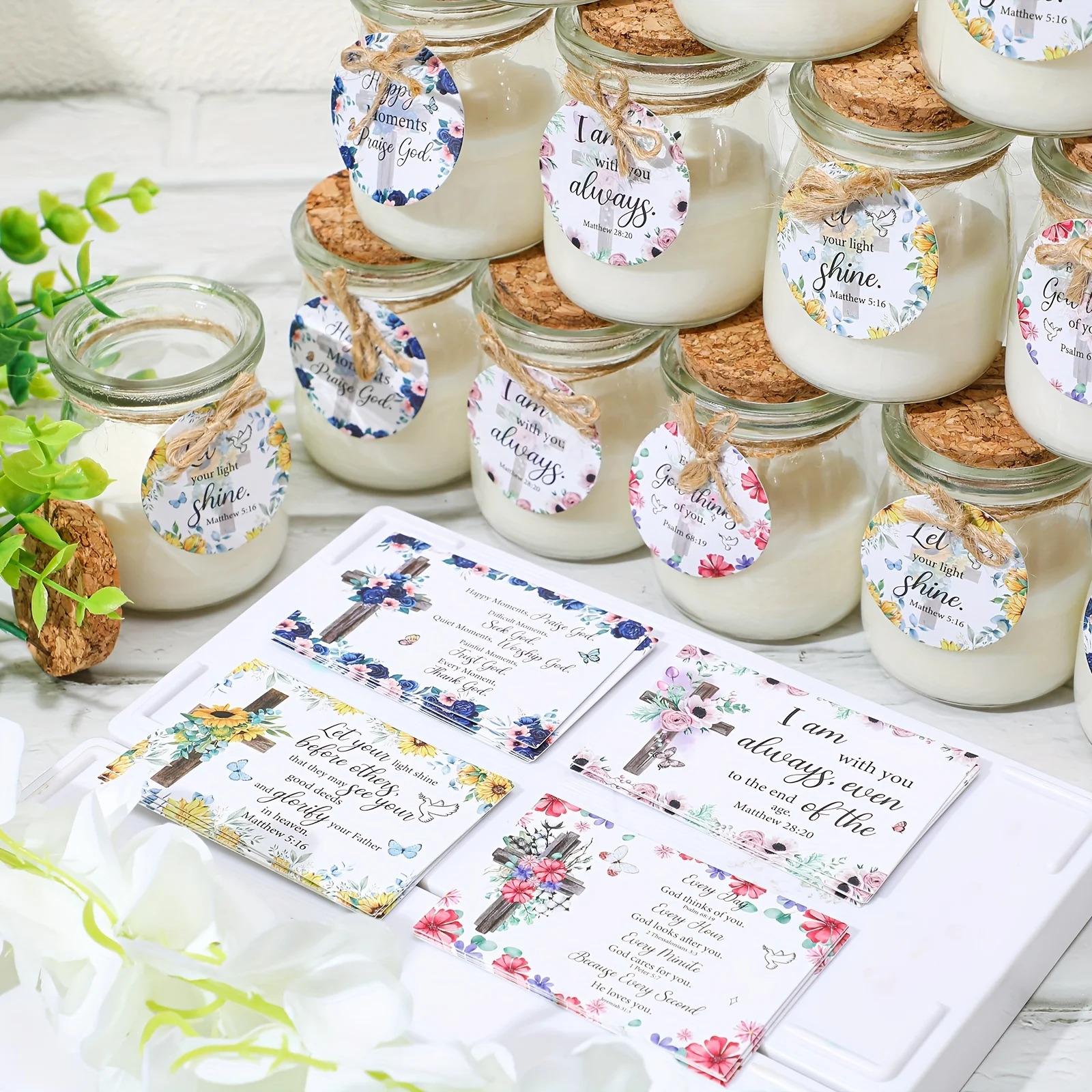 20 Set Christian Religious Prayer Candle Thank You Gift Bible Verse Gift Bulk