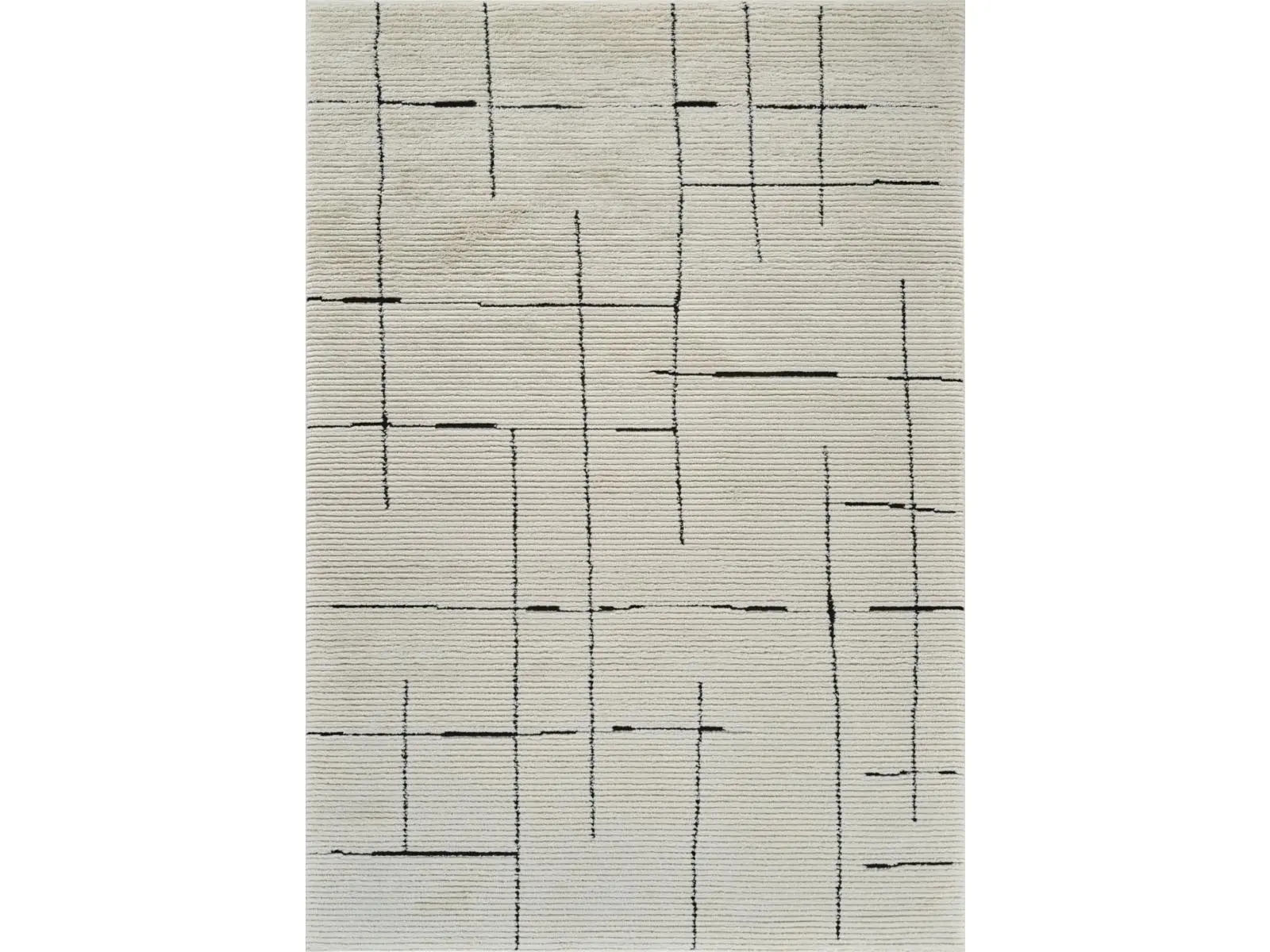 212 MAIN Machine Woven Abstract Print Rectangle Area Rug - 5x8 ft Rectangle Size, Cream & Green, Distressed Finish, Indoor Use, Stain Proof