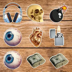 Street (9 Sticker Set) 3in, Waterproof, Glossy Finish Vinyl, Unique Design for Decor & Personalization - Perfect for DIY Projects & Gifts