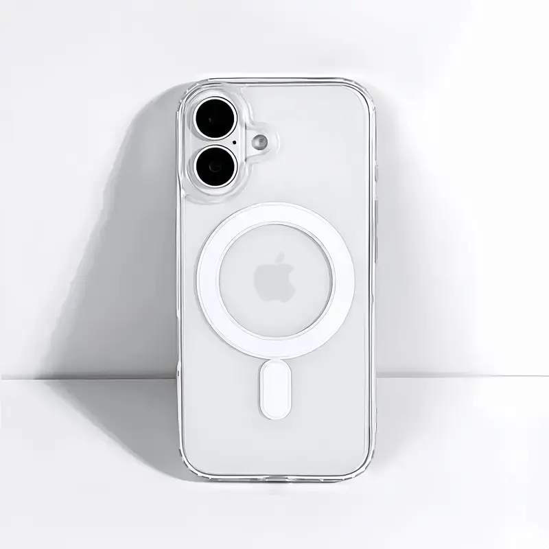 MagSafe Wireless Smartphone Case for iPhone 18,17,16,15,14,13,12 Pro, ProMax, Plus - Transparent Luxury Polycarbonate, Shockproof Military-Grade Anti-Drop, Ultra-Slim Silicone Cellphone Accessory