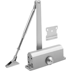 Automatic Door Closer Size-3: Hydraulic Slam-Free Soft Close, Adjustable Closing Speed, Quiet & Safe for Residential , Light Commercial & Office (95-128 lbs), , Easy Install